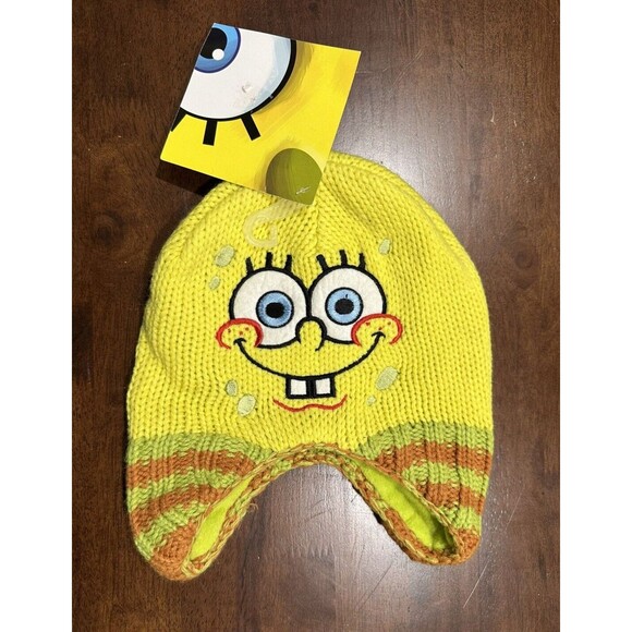 SpongeBob Squarepants one size fits most fleece lined ear flap Hat - Picture 1 of 3